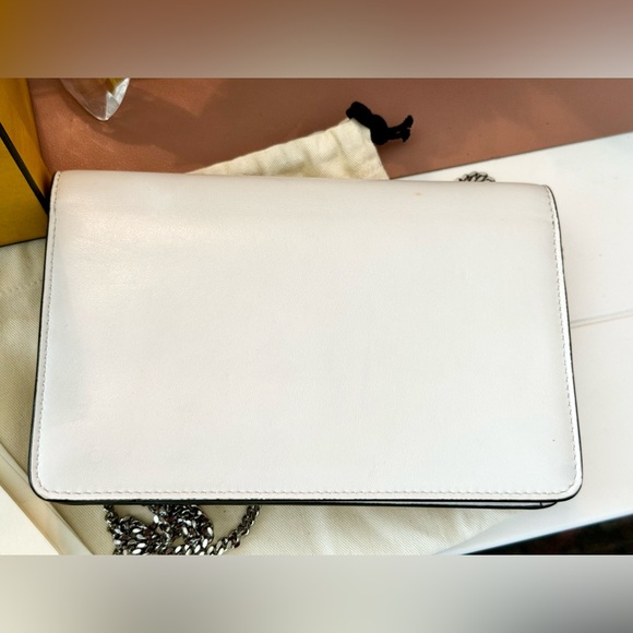 Fendi Calfskin Nappa Floral Wallet On A Chain - Picture 4 of 14